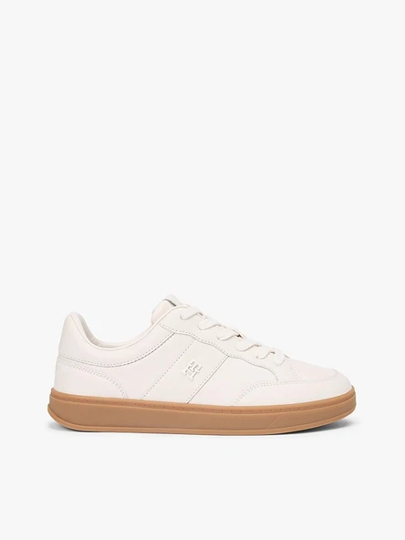 Tommy Hilfiger   TH HERITAGE COURT SNEAKER LTR Kadın Bej Sneakers - FW0FW09028 ürün görseli 1