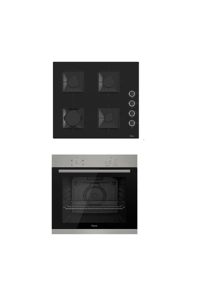 Ferre XE SERİSİ 2'Lİ SİYAH ANKASTRE SET (XE61MDV-SS205 ) ürün görseli 1