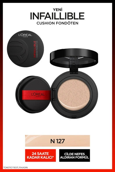 L'Oréal Paris Infaillible Freshwear Cushion Fondöten - N 127 ürün görseli 1