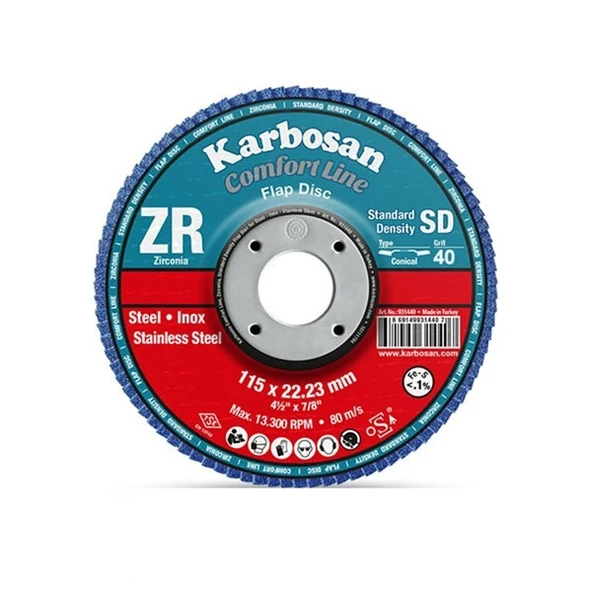 Karbosan Flap Disk Zımpara ZR 115x40 983450 ürün görseli 1
