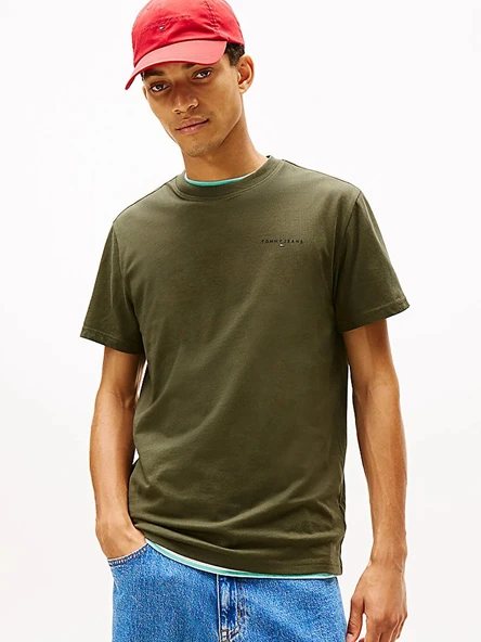 Tommy Hilfiger   TJM SLIM LINEAR CHEST TEE EXT Erkek Yeşil T-Shirt - DM0DM21780 ürün görseli 1