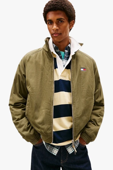 Tommy Hilfiger   TJM COTTON TWILL PADDED JACKET Erkek Yeşil Mont - DM0DM22712 ürün görseli 1