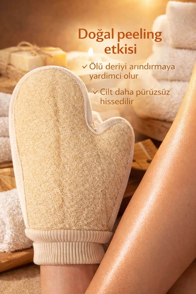 Kabak Lifli Parmaklı Eldiven Vücut Kesesi - Resim 3