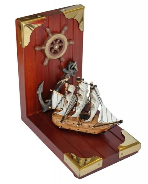 TEKNE FİGÜRLÜ AHŞAP KİTAP TUTUCU ürün görseli 1