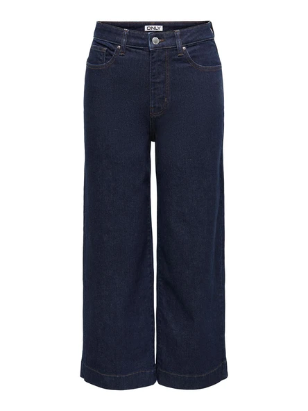 Only   ONLREGINA HW WIDE CROP DNM DIA215 NOOS Kadın Mavi Denim Pantolon - 15358320 ürün görseli 1