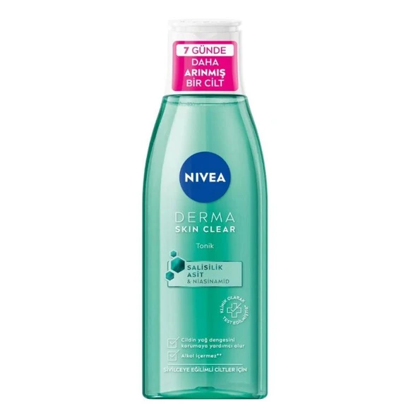 Nivea Derma Skin Clear Tonik 200 ml ürün görseli 1