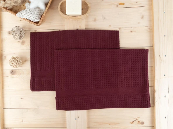Pamuklu 2'li 40x60 cm Waffle Dokulu Modern El & Mutfak Havlusu Seti Baveno ürün görseli 1