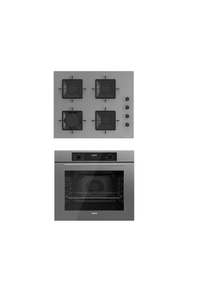 Flowart Serisi 2' Lİ (QBL63CPR SS208 ) Ankastre Set