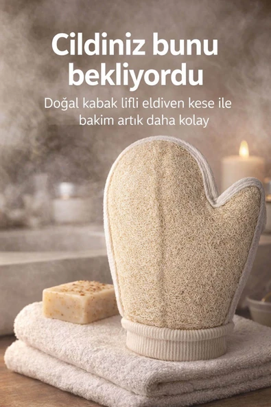 Kabak Lifli Parmaklı Eldiven Vücut Kesesi - Resim 2
