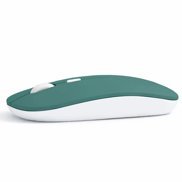 Profesyonel Kablosuz Mouse Bluetooth Dongle Destekli Şarjlı Batarya Sessiz ve Ergonomik Tasarım  Haki ürün görseli 1