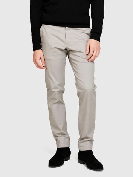 Sisley   Slim Fit Vintage Efekt Chino Pantolon Erkek Siyah Pantolon - 323A4DM6SF02Y ürün görseli 1