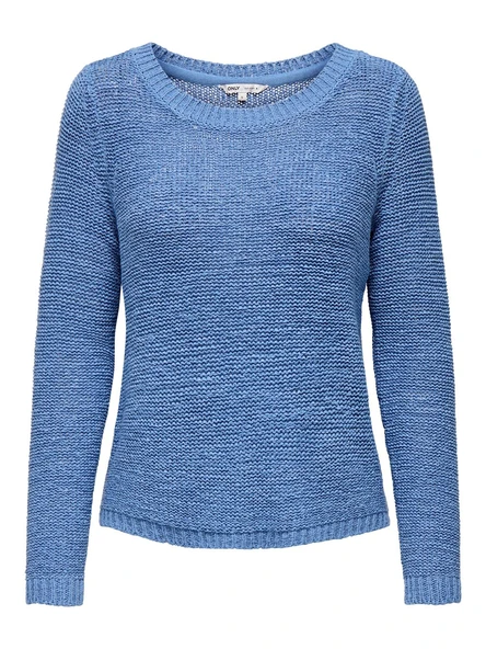 Only   ONLGEENA XO L/S PULLOVER KNT NOOS Kadın Mavi UK Gömlek - 15113356 ürün görseli 1