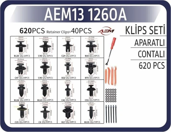 KLIPS SET APARATLI (620 ADET) ürün görseli 1