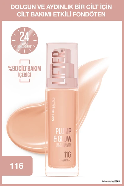 Maybelline New York Lifter Niasinamid ve Hyalüronik Asit İçeren Aydınlatan Fondöten - 116 ürün görseli 1
