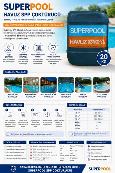 Superpool Havuz Spp Çöktürücü 20 kg - Resim 2