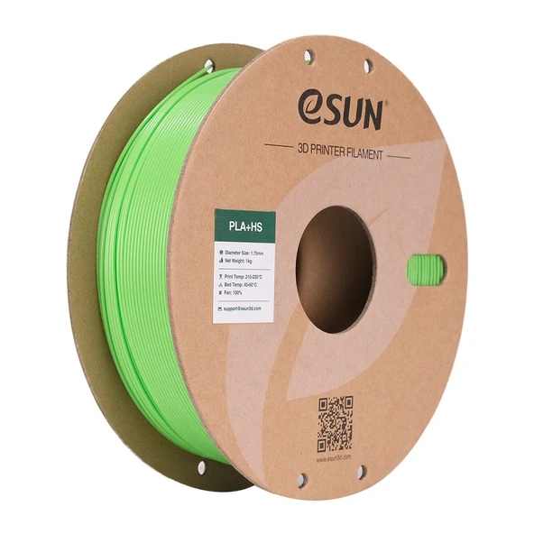 Esun Pla+Hs Açık Yeşil Filament 1.75mm 1kg - Yüksek Hız Uyumlu Pla+ ürün görseli 1