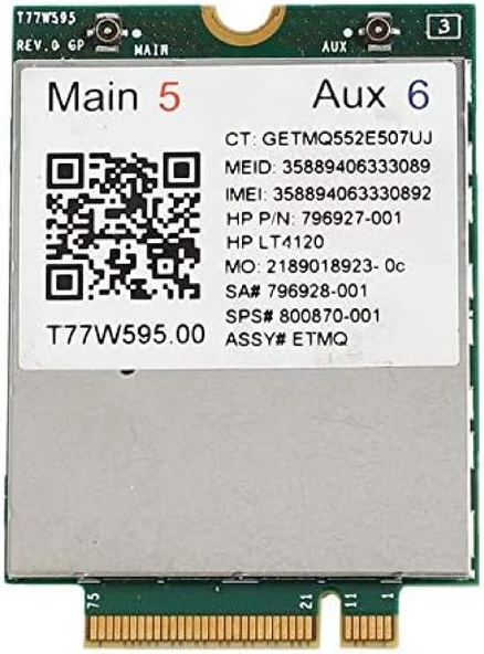 HP LT4120 T77W595.00 4G LTE WWAN Mobil Kart (SIM Kart Destekli) ürün görseli 1