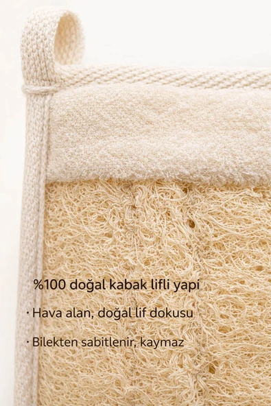 Kabak Lifli Eldiven Battal Vücut Kesesi - Resim 4
