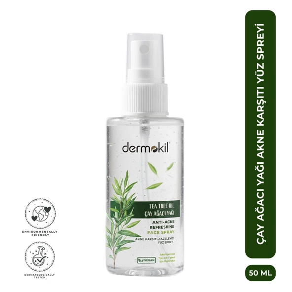 Dermokil Çay Ağacı Akne Karşıtı Yüz Spreyi 50 ml ürün görseli 1
