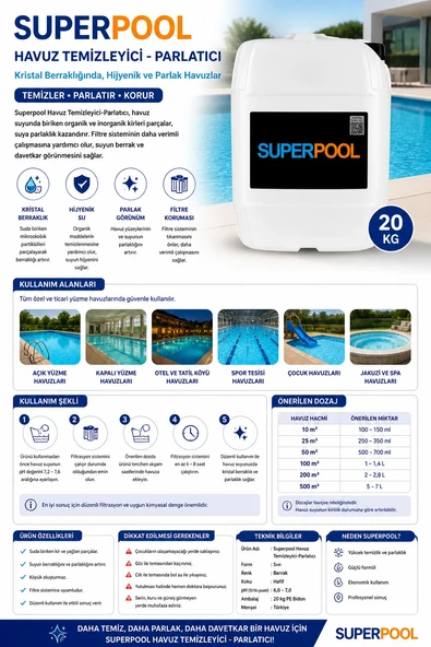 Superpool Havuz Temizleyici-Parlatıcı 20 kg ürün görseli 1