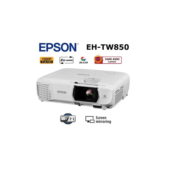 EPSON EH-TW850 Kablosuz Ev Sinema Projeksiyon Cihazı ürün görseli 1