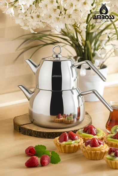 Viventea 4 Parça Paslanmaz Çelik Büyük Boy Çaydanlık ürün görseli 1