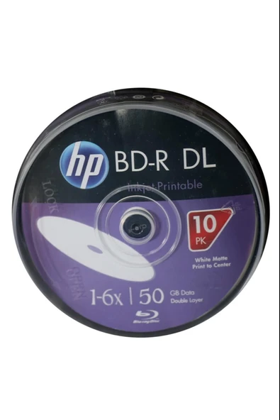 Blu-Ray Bd-R 6X 50Gb Cake Box Printable Baskı Yapılabilir Blu-Ray Dvd (10 Lu Paket) ürün görseli 1
