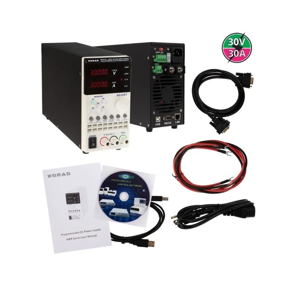 Korad KWR102 30V 30A 300w Programlanabilir Dc Güç Kaynağı Power Supply ürün görseli 1