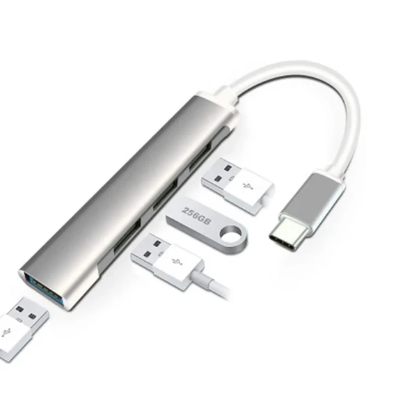 S Line Type-C to USB HUB 4 Port - TK107 - TK129 T.Bilgisayar Malz. ürün görseli 1