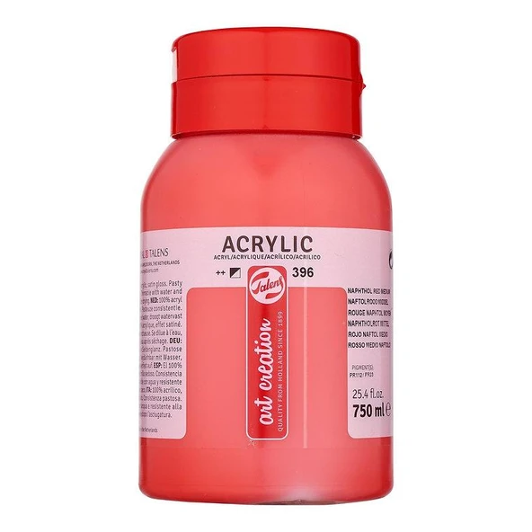 TALENS ARTCREATİON AKRİLİK 750 ML RED MEDIUM 396 ürün görseli 1