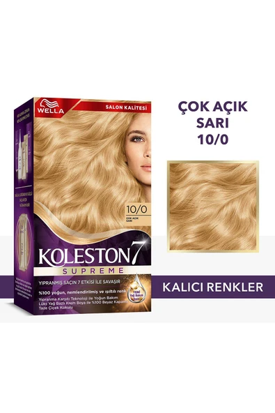 Koleston Supreme Saç Boyası 10/0 Çok Açık Sarı ürün görseli 1