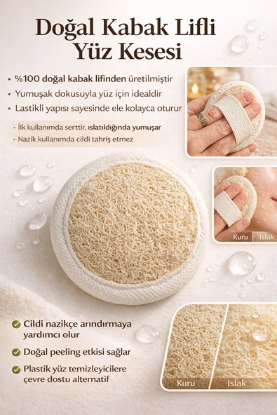 Kabak Lifli Lastikli Yüz Peeling Diski - Resim 3