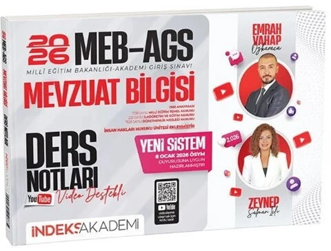 2026 MEB AGS Mevzuat Bilgisi Video Ders Notları İndeks Akademi ürün görseli 1