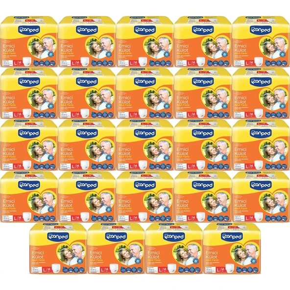 Canped Emici Külot Pants Yetişkin Bezi L - Büyük - Large Ekonomik Pk 336 Adet (24PK*14) ürün görseli 1
