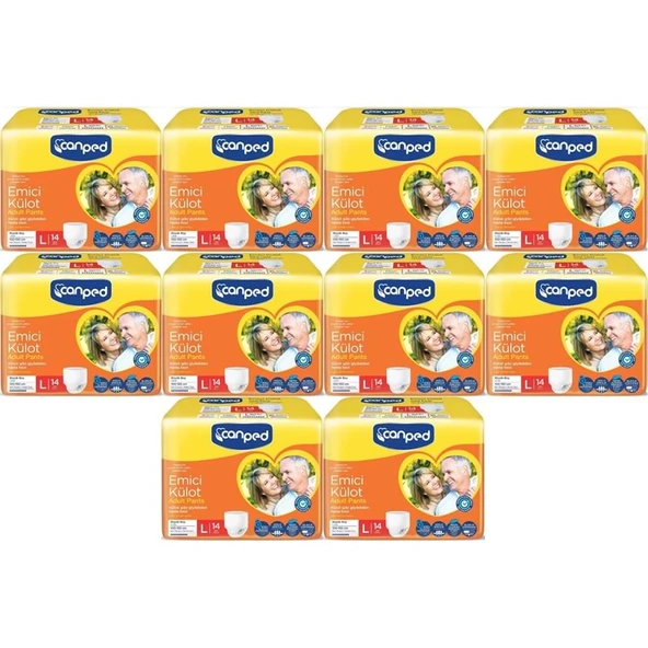 Canped Emici Külot Pants Yetişkin Bezi L - Büyük - Large Ekonomik Pk 140 Adet (10PK*14) ürün görseli 1