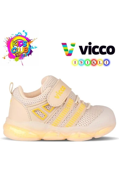 Vicco Orante 346.B24Y.150 Anatomik Taban Erkek Çocuk Işıklı Spor Ayakkabı Bej 22-25 ürün görseli 1