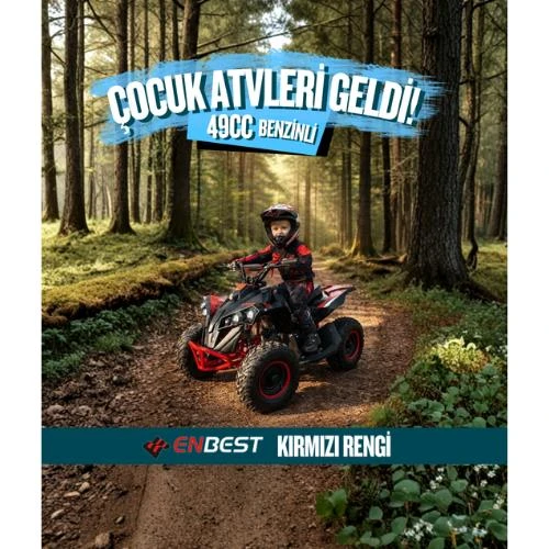 49 CC BENZİNLİ ÇOCUK ATV 4-12 YAŞ KIRMIZI ürün görseli 1