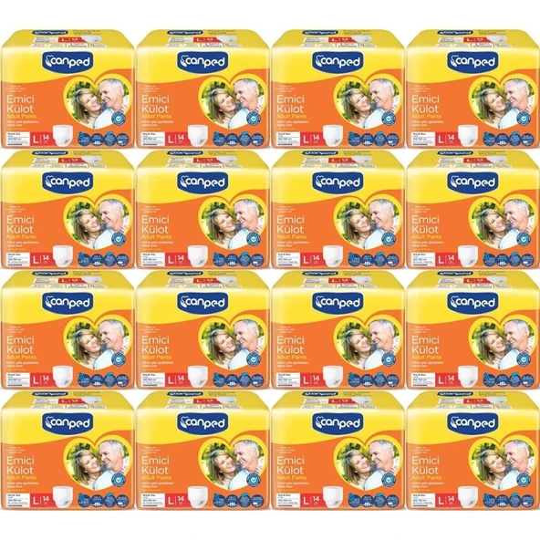 Canped Emici Külot Pants Yetişkin Bezi L - Büyük - Large Ekonomik Pk 224 Adet (16PK*14) ürün görseli 1