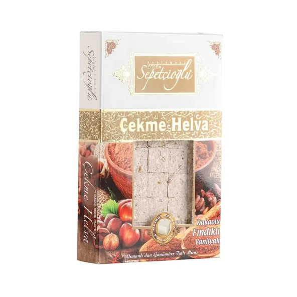 Sepetçioğlu Kastamonu Meşhur Kakaolu Fındıklı Vanilyanlı Çekme Helva 280 G ürün görseli 1