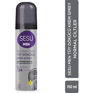 SESU TÜY DÖKÜCÜ KREM SPREY 150ML NORMAL CİLTLER MEN ürün görseli 1