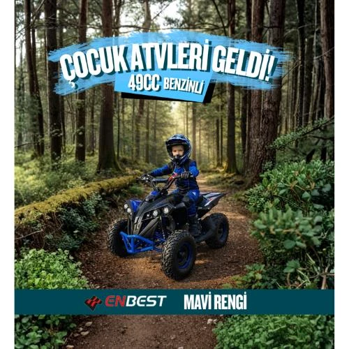 49 CC BENZİNLİ ÇOCUK ATV 4-12 YAŞ - MAVİ ürün görseli 1