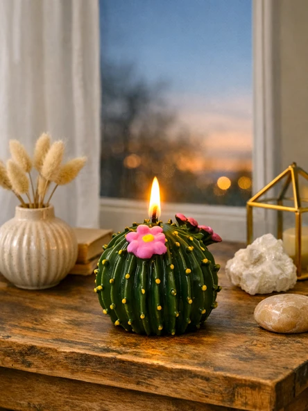Zensori Kaktüs Mum - Resim 2