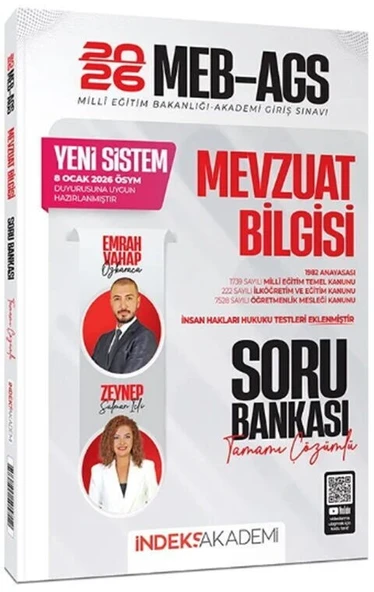 2026 MEB AGS Mevzuat Bilgisi Soru Bankası İndeks Akademi ürün görseli 1