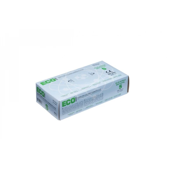 Mavi Pudrasız Nitril Eldiven Small (S) - Resim 3