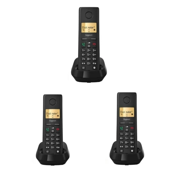 GİGASET PURE200 DECT TELEFON 3 LÜ KABLOSUZ OFİS İÇİ HABERLEŞME ürün görseli 1