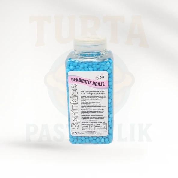 DR.GUSTO SPRINKLES 4 MM  250 GR MAVİ ürün görseli 1