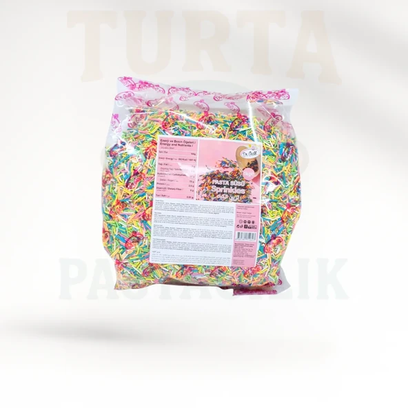 DR.GUSTO SPRİNKLES PASTA SÜSÜ RENKLİ 1 KG ürün görseli 1