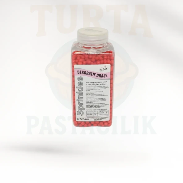 DR.GUSTO SPRINKLES 4 MM  250 GR KIRMIZI ürün görseli 1