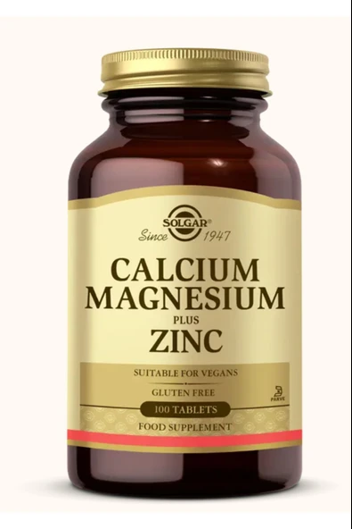 Solgar Calcium Magnesium Plus Zinc 100 Tablet 2 Adet - Resim 2
