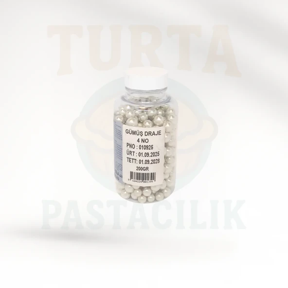 MY BAKE GÜMÜŞ DEKORATİF DRAJE  4 NUMARA ürün görseli 1